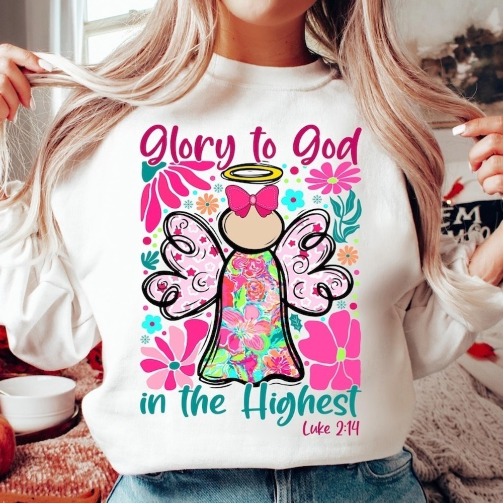 Glory To God In The Highest Sweatshirt, Jesus Christmas Sweatshirt